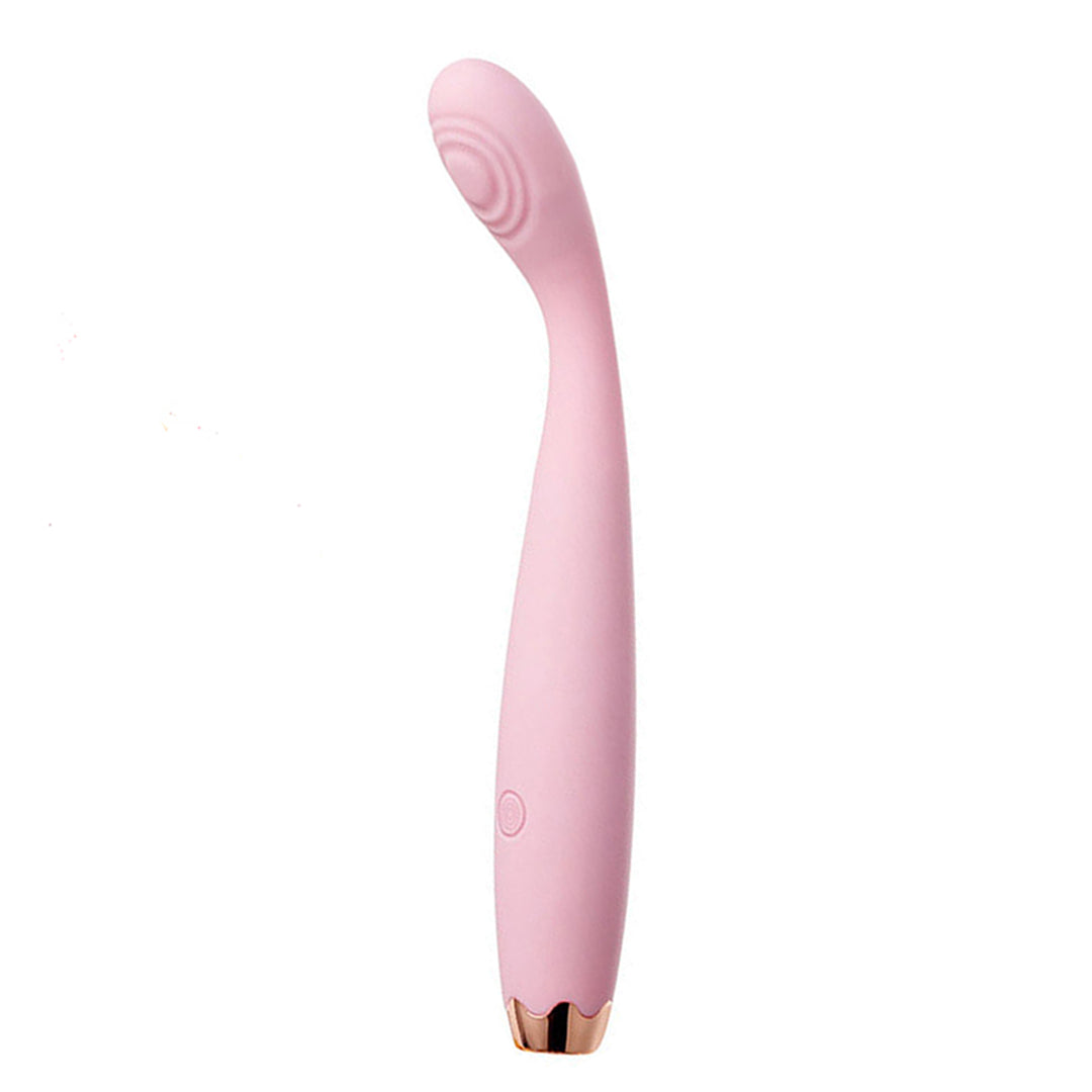 Vibrator LovePlay™ PleasurePen, multifunctional, cu 7 tipuri de vibratie, stimulare punct G, silentios, rezistent la apa, incarcare prin USB, design discret, usor de transportat si curatat, din silicon, roz, 18, 5 x 8, 5 cm, 87 g - LovePlay