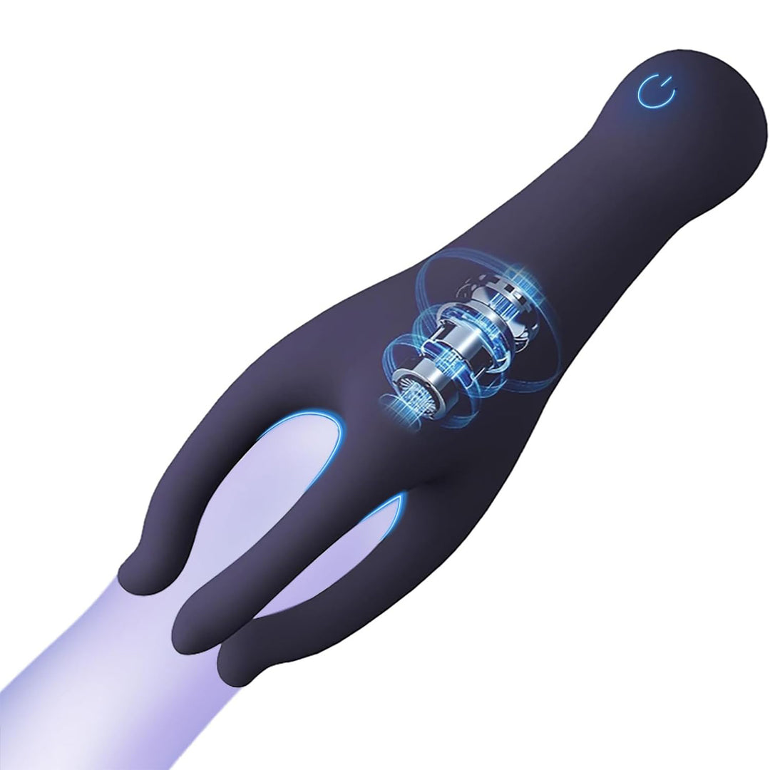Masturbator oral LovePlay™ OctiHer, cu 10 tipuri diferite de vibratie, functie de handjob, rezistent la apa, din silicon premium, incarcare USB - LovePlay