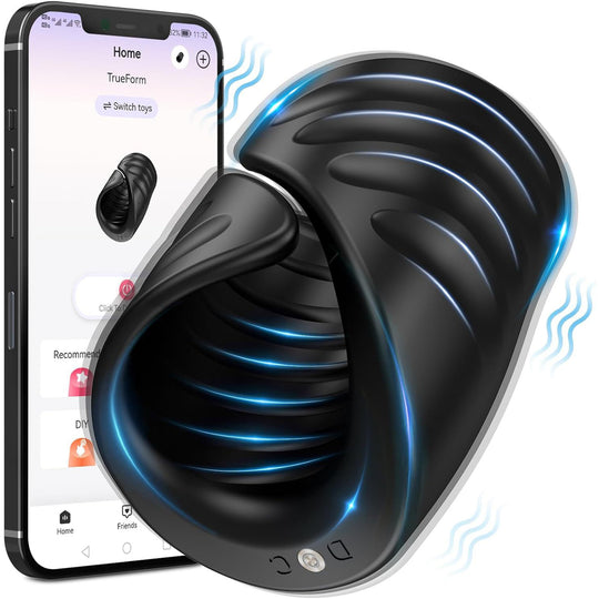 Masturbator LovePlay™ AttachHer automat si atasabil, cu 9 moduri de vibratie, cu control de la distanta prin aplicatie, negru, din slicon premium, rezistent la apa, portabil, usor de folosit, incarcare USB, silentios - LovePlay