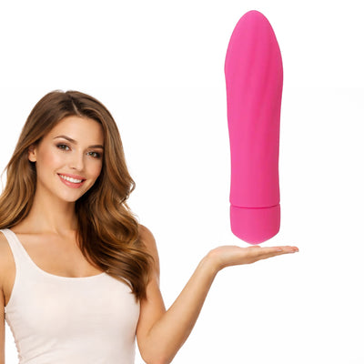 Vibrator Obsessia Candle, stimulare clitoris, 10 trepte de vibrație, silențios, silicon, 12 cm, roz