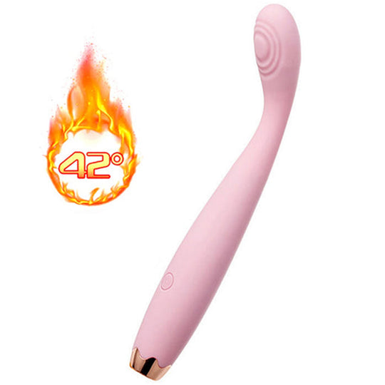 Vibrator LovePlay™ PleasurePen, multifunctional, cu 7 tipuri de vibratie, stimulare punct G, silentios, rezistent la apa, incarcare prin USB, design discret, usor de transportat si curatat, din silicon, roz, 18, 5 x 8, 5 cm, 87 g - LovePlay