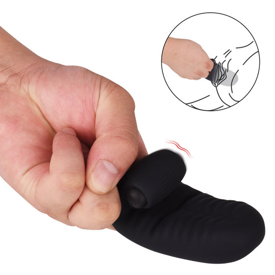 Vibrator LovePlay™ TwoFingers, 10 moduri diferite de vibratie, cu striatii, stimulare clitoris si punct G, silentios, reincarcabil, rezistent la apa, atasabil, usor de curatat si transportat, design discret, din silicon, negru - LovePlay