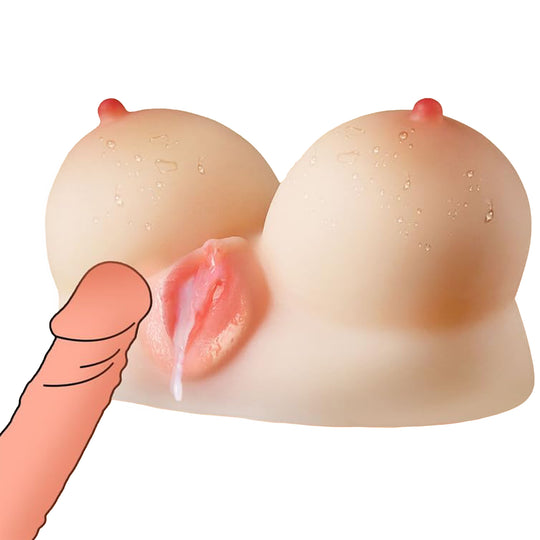 Masturbator LovePlay™ BigBoobs, cu un canal tip vagin cu striatii 3D, model ultra-realist din silicon de inalta calitate, rezistent la apa, greutate 3.6 kg - LovePlay