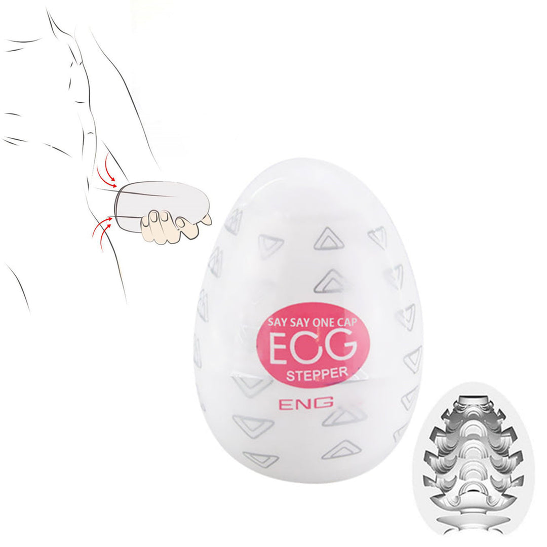 Masturbator tip vagin LovePlay™ Egg, cu textura de scoica, portabil, din silicon, roz - LovePlay