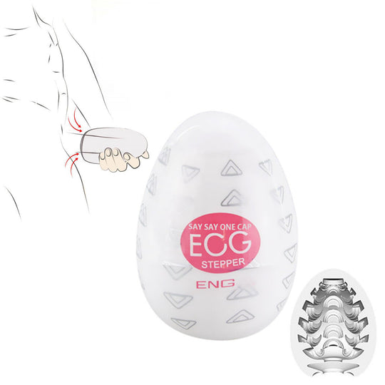 Masturbator tip vagin LovePlay™ Egg, cu textura de scoica, portabil, din silicon, roz - LovePlay