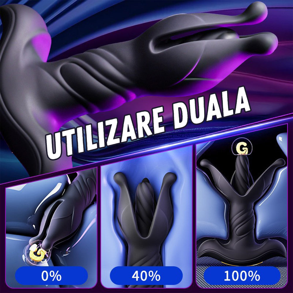 Dop anal vibrator cu masaj prostatic Obsessia® AnalPleasure, extensie telescopica, 9 moduri diferite de vibratie, stimulare dubla interna si externa, control wireless si prin aplicatie, confort ridicat, jucarii sexuale premium