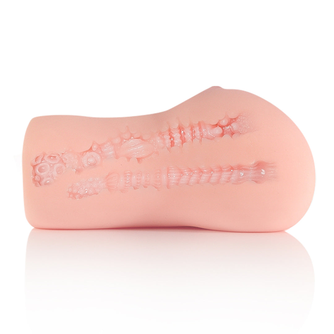 Masturbator ultra-realistic LovePlay™ MissHer, 2 canale: vaginal si anal, din silicon premium non-toxic, cu striatii 3D, design anatomic, usor de curatat, rezistent la apa, 17 x 11 x 9 cm, 810 g - LovePlay