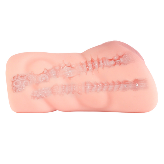 Masturbator LovePlay™ MissHer, ultra-realist, canal vaginal si anal, cu striatii 3D, din silicon premium non-toxic, design anatomic, usor de curatat, rezistent la apa - LovePlay