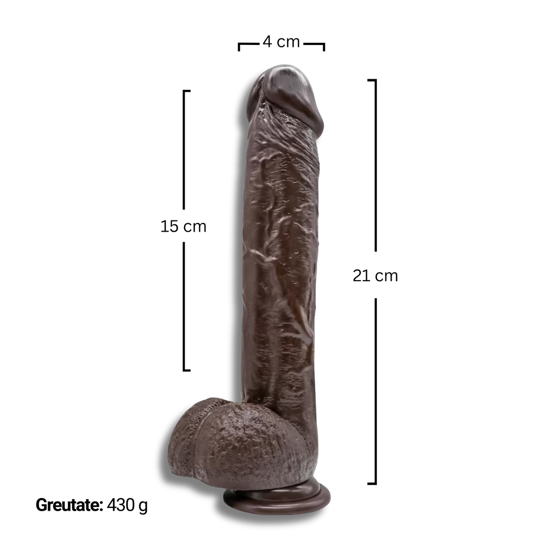 Dildo Obsessia BetterThanHim, 10 vibrații, 7 moduri penetrare, încălzire 42°C, silicon, inserabil 15 cm
