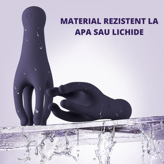 Masturbator oral LovePlay™ OctiHer, cu 10 tipuri diferite de vibratie, functie de handjob, rezistent la apa, din silicon premium, incarcare USB - LovePlay