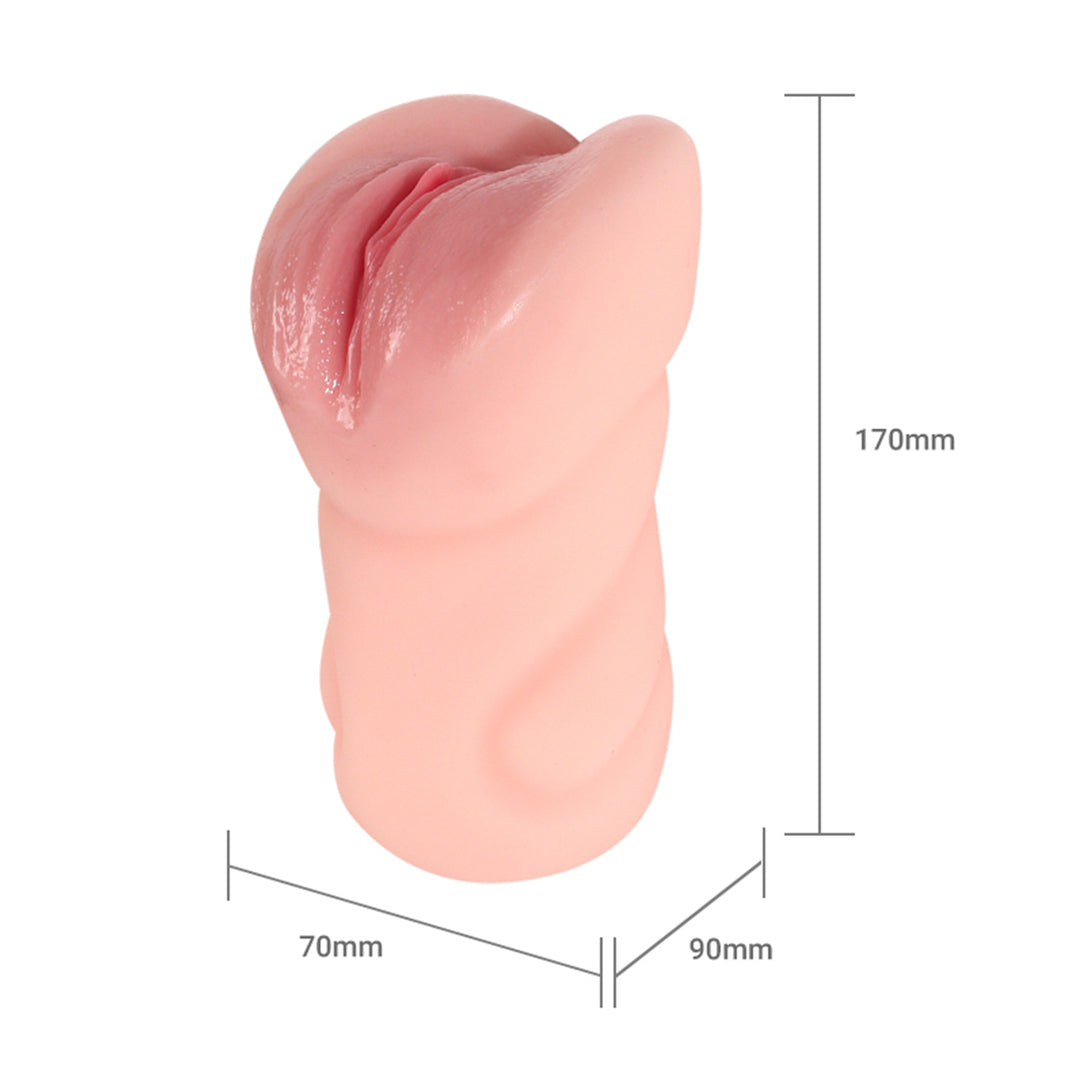 Masturbator LovePlay™ MissHer, ultra-realist, canal vaginal si anal, cu striatii 3D, din silicon premium non-toxic, design anatomic, usor de curatat, rezistent la apa - LovePlay