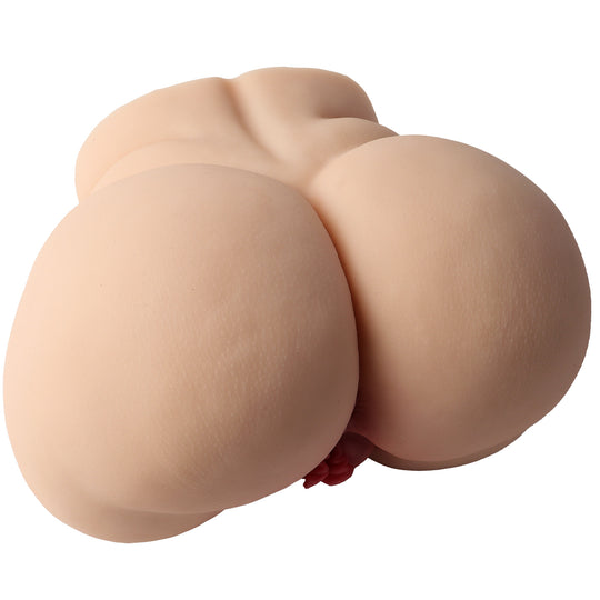 Masturbator doua canale LovePlay™ MissHer plus size, ultra-realist, anal si vaginal, cu striatii 3D, din silicon premium non-toxic, design coapse anatomic, usor de curatat, din silicon elastic si rezistent la apa, 3.6 kg - LovePlay