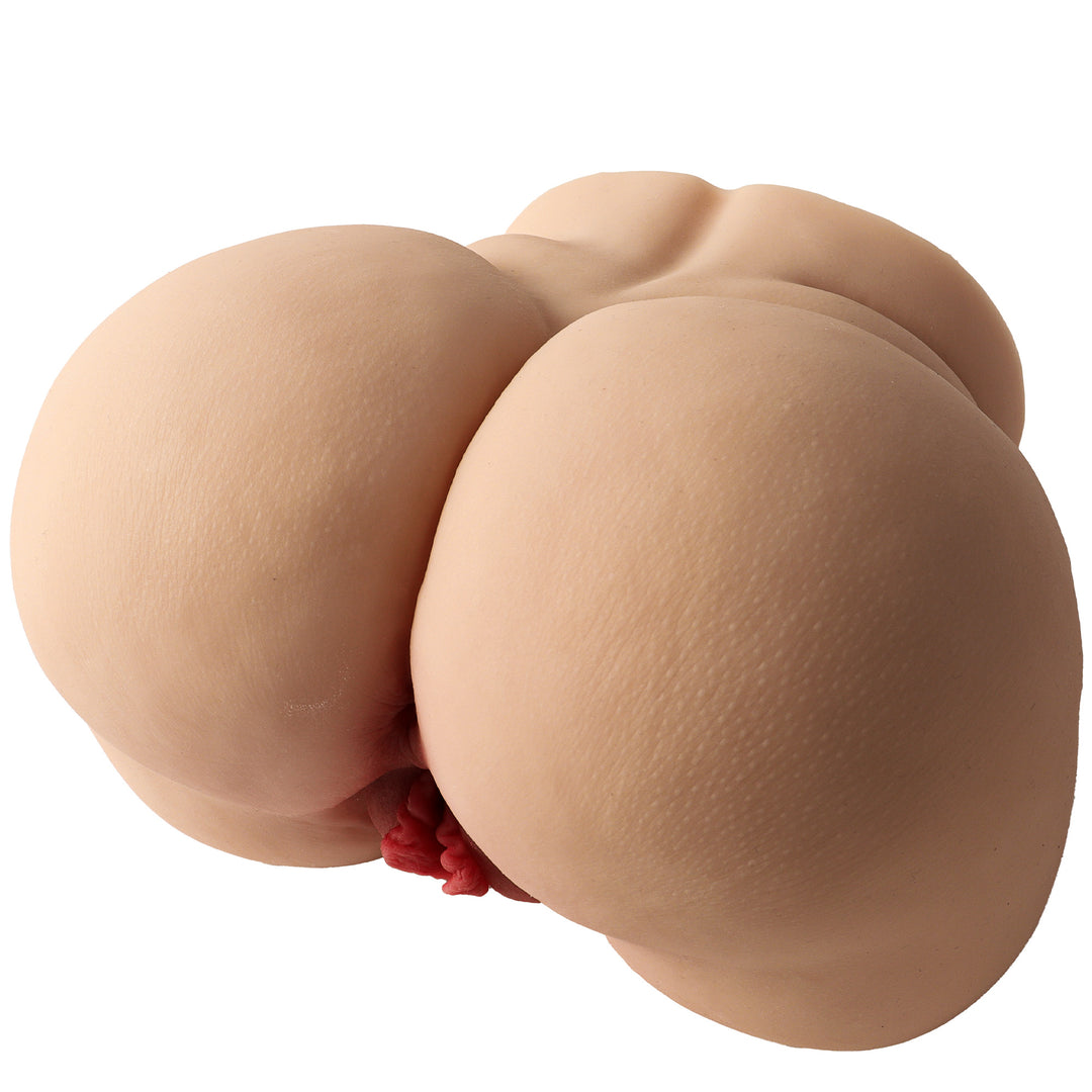 Masturbator doua canale LovePlay™ MissHer plus size, ultra-realist, anal si vaginal, cu striatii 3D, din silicon premium non-toxic, design coapse anatomic, usor de curatat, din silicon elastic si rezistent la apa, 3.6 kg - LovePlay