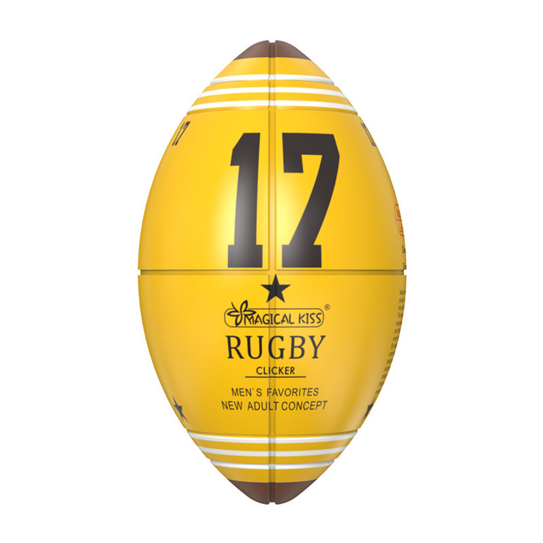 Set Masturbatoare LovePlay™ RugbyEgg, pachet 6 mini mingi rugby diferite, portabile 9 x 5 cm, din silicon, de unica folosinta - LovePlay