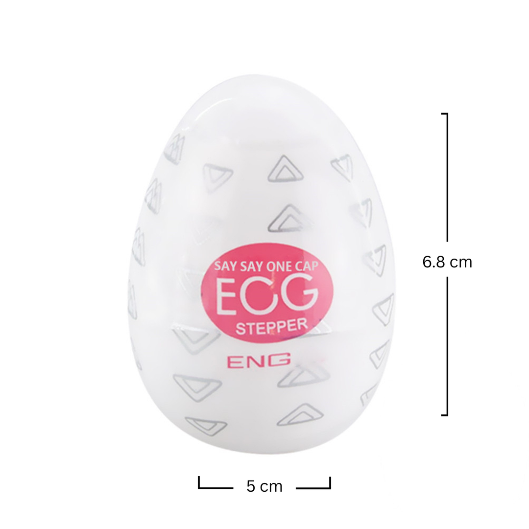 Masturbator tip vagin Obsessia® Egg, de unică folosință, cu textura de scoica, portabil, din silicon premium, roz