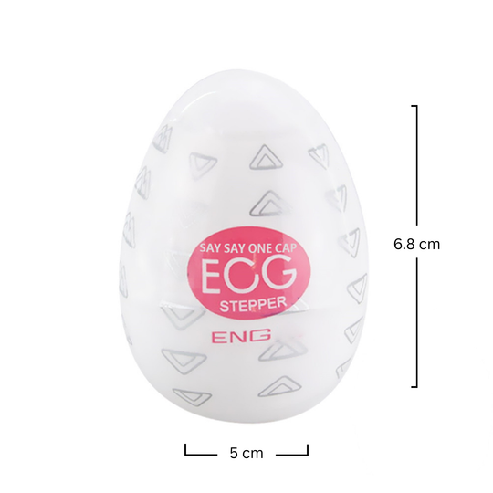 Masturbator tip vagin Obsessia® Egg, de unică folosință, cu textura de scoica, portabil, din silicon premium, roz