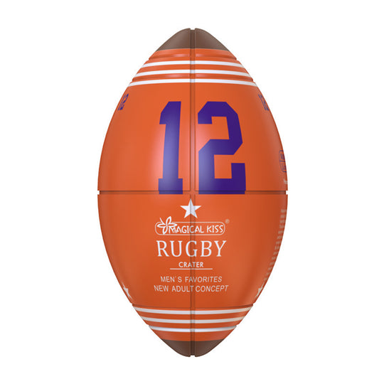 Set Masturbatoare LovePlay™ RugbyEgg, pachet 6 mini mingi rugby diferite, portabile 9 x 5 cm, din silicon, de unica folosinta - LovePlay