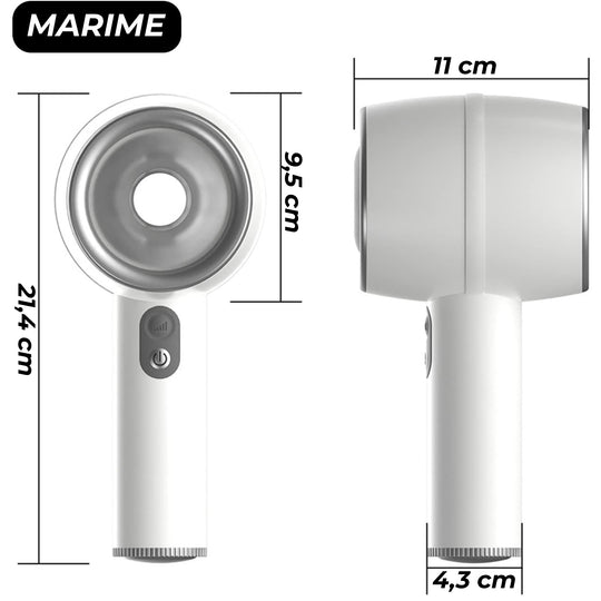 Masturbator automat Obsessia® ThunderPulse, cu miscare telescopica si control sensibil la presiune, 3 trepte de viteza, captuseala din silicon moale, incarcare magnetica, usor de curatat, alb, jucarii sexuale premium