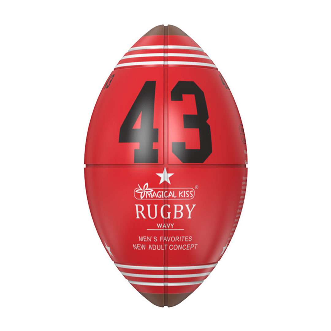Set Masturbatoare LovePlay™ RugbyEgg, pachet 6 mini mingi rugby diferite, portabile 9 x 5 cm, din silicon, de unica folosinta - LovePlay
