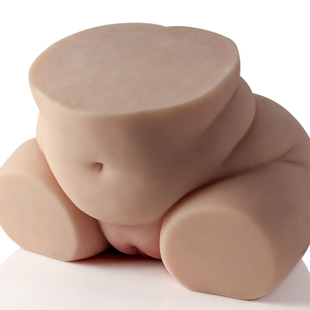 Masturbator doua canale LovePlay™ MissHer plus size, ultra-realist, anal si vaginal, cu striatii 3D, din silicon premium non-toxic, design coapse anatomic, usor de curatat, din silicon elastic si rezistent la apa, 3.6 kg - LovePlay