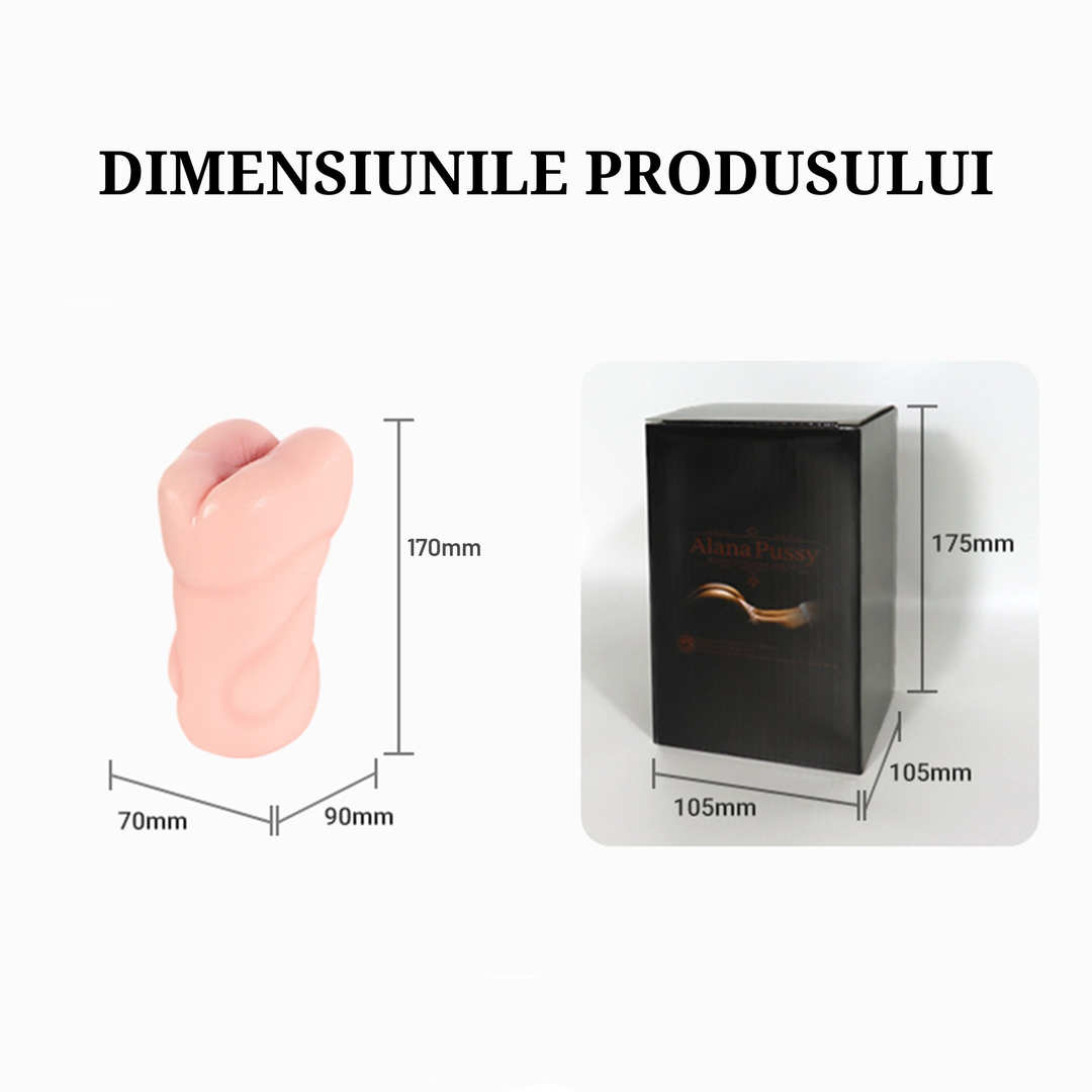 Masturbator anal Obsessia® MissHer, design ultra-realist, striații 3D, silicon premium elastic, 16 cm