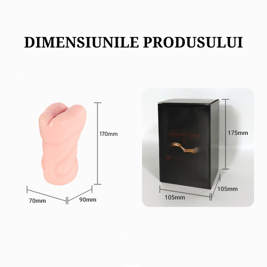 Masturbator anal Obsessia® MissHer, design ultra-realist, striații 3D, silicon premium elastic, 16 cm