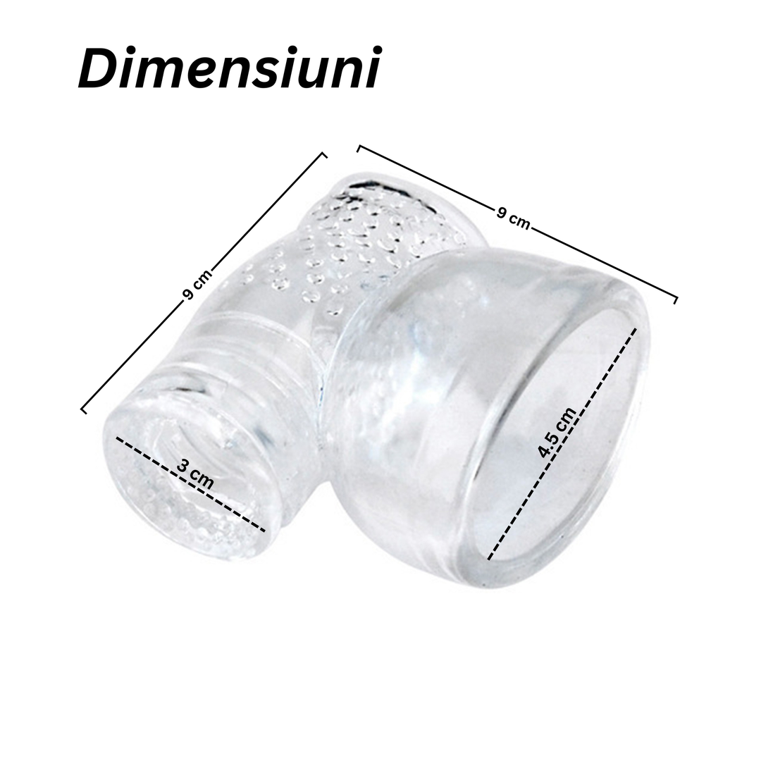 Accesoriu pentru masturbatoare și vibratoare Obsessia®, atașabil, silicon transparent, 9 x 9 cm